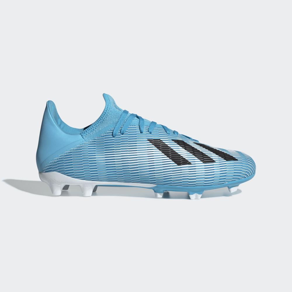 Ghete Fotbal Adidas X 19.2 Firm Ground Barbati Romania - Albastri Deschis/Negrii/Roz F35383